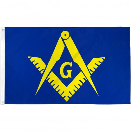 Masonic Blue & Yellow Historical 3'x 5' Flag
