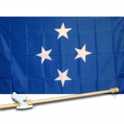 Micronesia Country 3' x 5' Polyester Flag, Pole and Mount