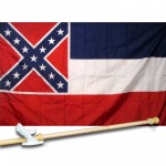 MISSISSIPPI 3' x 5'  Flag, Pole And Mount.