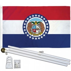 Missouri State 3' x 5' Polyester Flag, Pole and Mount