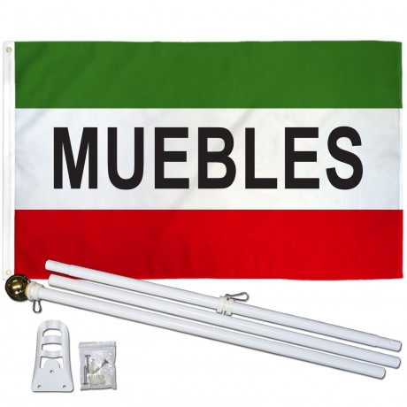 Muebles 3' x 5' Polyester Flag, Pole and Mount