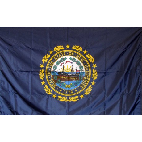 New Hampshire 3'x 5' Solar Max Nylon State Flag