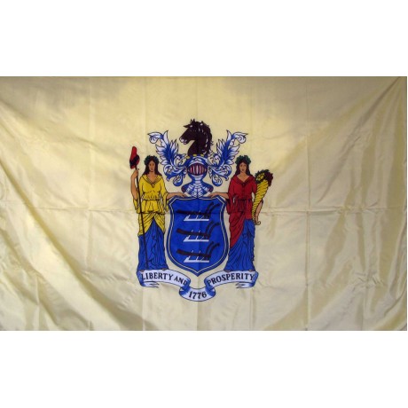 New Jersey 3'x 5' Solar Max Nylon State Flag