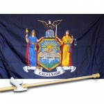 NEW YORK 3' x 5'  Flag, Pole And Mount.