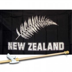 NEW ZEALAND  FOOTBALL 3' x 5'  Flag, Pole And Mount.