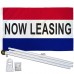 Now Leasing Patriotic 3' x 5' Polyester Flag, Pole and Mount