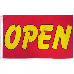 Open Red Yellow Bubble 3' x 5' Polyester Flag