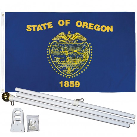 Oregon State 3' x 5' Polyester Flag, Pole and Mount