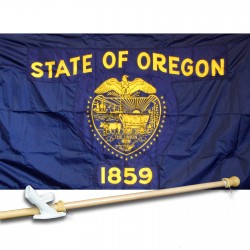 OREGON STATE 4' x 6'  Flag, Pole And Mount.