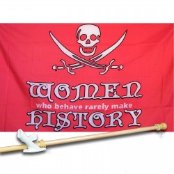 PIRATE WOMEN PIRATE 3' x 5'  Flag, Pole And Mount.