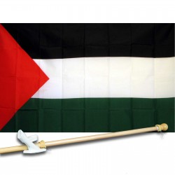 PALESTINE COUNTRY 3' x 5'  Flag, Pole And Mount.