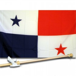 PANAMA COUNTRY 3' x 5'  Flag, Pole And Mount.