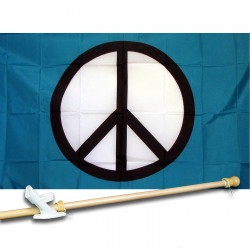 STANDARD PEACE 3' x 5'  Flag, Pole And Mount.