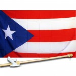 Puerto Rico 3' x 5' Flag, Pole and Mount