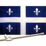 QUEBEC 3' x 5'  Flag, Pole And Mount.