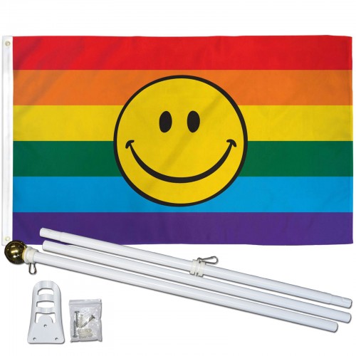 SMILEY FACE FLAG 5’ x 3’ Smile Happy Party Fun Festival Flags 