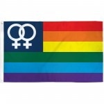 Rainbow Double Venus USA 3' x 5' Polyester Flag