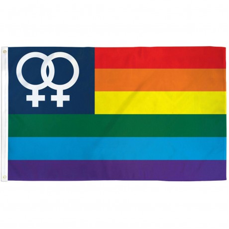Rainbow Double Venus USA 3' x 5' Polyester Flag