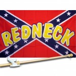 Rebel Redneck 3' x 5' Polyester Flag, Pole and Mount