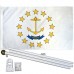 Rhode Island State 3' x 5' Polyester Flag, Pole and Mount