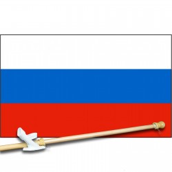 Russia Republic 3' x 5' Polyester Flag, Pole and Mount
