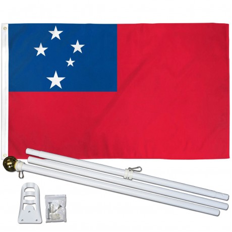 Western Samoa 3' x 5' Polyester Flag, Pole and Mount
