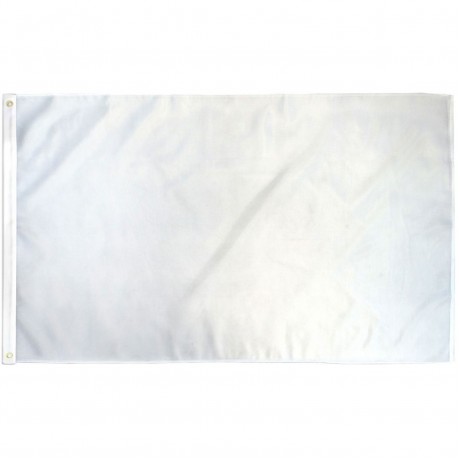 Solid White 3' x 5' Polyester Flag