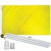 Solid Yellow 3' x 5' Polyester Flag, Pole and Mount