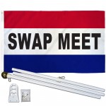 Swap Meet Patriotic 3' x 5' Polyester Flag, Pole and Mount