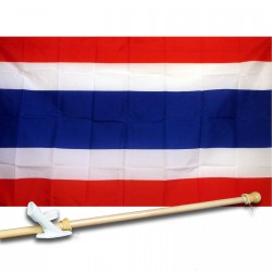 THAILAND COUNTRY 3' x 5'  Flag, Pole And Mount.