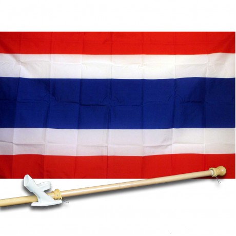 THAILAND COUNTRY 3' x 5'  Flag, Pole And Mount.