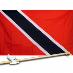 TRINIDAD & TOBAGO COUNTRY 3' x 5'  Flag, Pole And Mount.