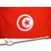 TUNISIA 3' x 5'  Flag, Pole And Mount.