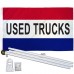 Used Trucks Patriotic 3' x 5' Polyester Flag, Pole and Mount