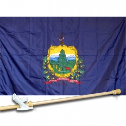 VERMONT 3' x 5'  Flag, Pole And Mount.