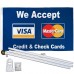 We Accept Visa & Mastercard 3' x 5' Polyester Flag, Pole and Mount