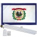 West Virginia State 3' x 5' Polyester Flag, Pole and Mount