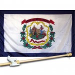 WEST VIRGINIA 3' x 5'  Flag, Pole And Mount.