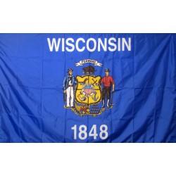 Wisconsin 3'x 5' Solar Max Nylon State Flag