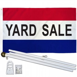 Yard Sale Patriotic 3' x 5' Polyester Flag, Pole and Mount