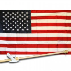 USA 2' X 3'  Flag, Pole And Mount.