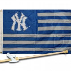 NEW YORK YANKEES 2' X 3'  Flag, Pole And Mount.