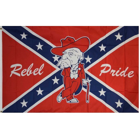 CONFEDRATE PRIDE OLE MISS 3X5 POLY FLAG