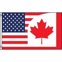 USA Canada Red Leaf 3' x 5' Polyester