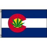 Colorado State Marijuana 3' x 5' Polyester Flag