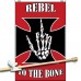 REBEL TO THE BONE 3' x 5'  Flag, Pole And Mount.