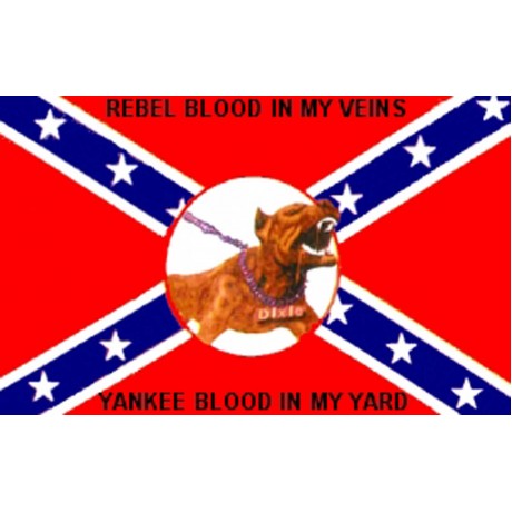 REBEL BLOOD / YANKEE BLOOD  POLY 3' X 5' FLAG
