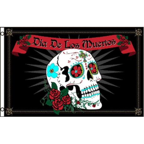 Dia De Los Muertos Sugar Skull 3' x 5' Polyester Flag