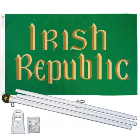 Irish Republic 3' x 5' Polyester Flag, Pole and Mount