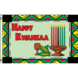 Happy Kwanzaa 3' x 5' Polyester Flag